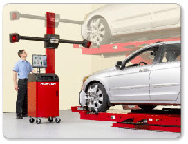 Hunter alignment height adjustment with car