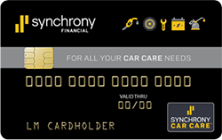 Synchrony Car Care credit card